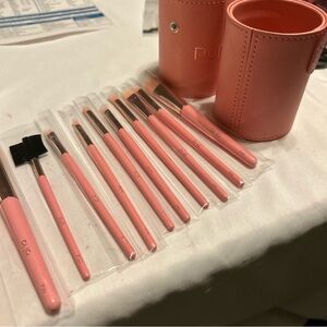 PÜR 12-Piece Cruelty-Free Brush Set w/ Holder punk set all new